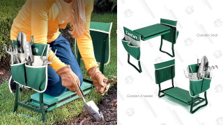 Kneel or Sit While You Plant Your Spring Veggies With 40% off a Garden Seat With Added Tool Pouches